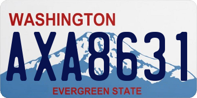 WA license plate AXA8631