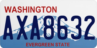 WA license plate AXA8632