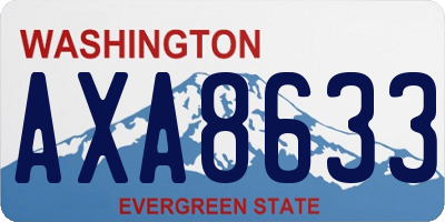 WA license plate AXA8633