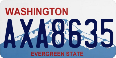 WA license plate AXA8635