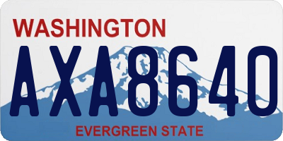 WA license plate AXA8640