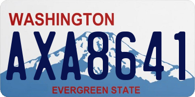 WA license plate AXA8641