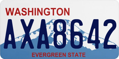 WA license plate AXA8642