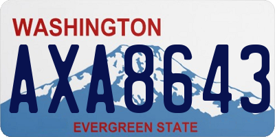 WA license plate AXA8643