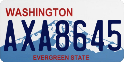 WA license plate AXA8645