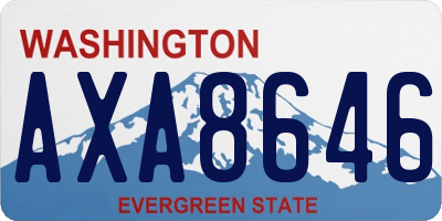 WA license plate AXA8646
