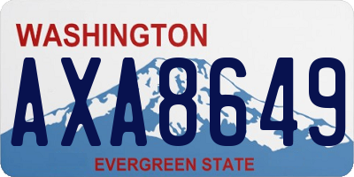 WA license plate AXA8649