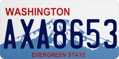 WA license plate AXA8653