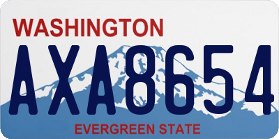 WA license plate AXA8654