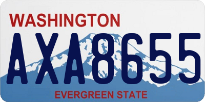 WA license plate AXA8655