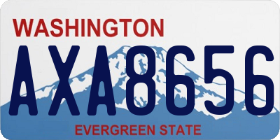 WA license plate AXA8656