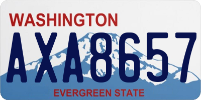 WA license plate AXA8657