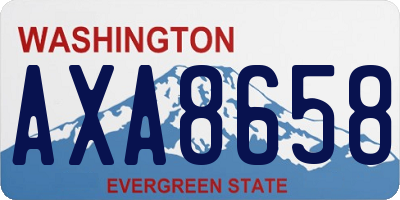 WA license plate AXA8658
