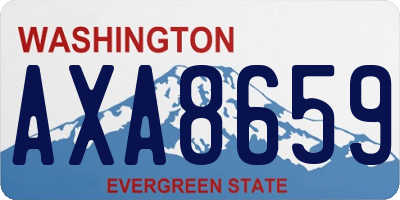 WA license plate AXA8659