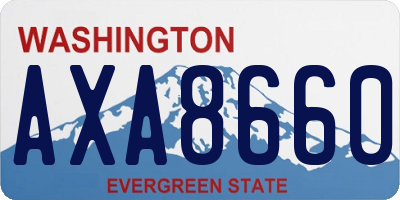 WA license plate AXA8660