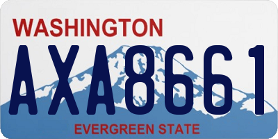 WA license plate AXA8661