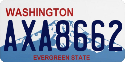 WA license plate AXA8662