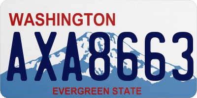 WA license plate AXA8663