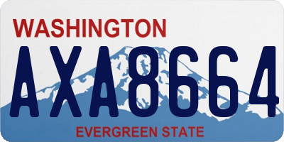 WA license plate AXA8664