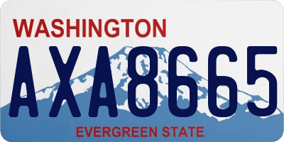 WA license plate AXA8665