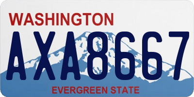 WA license plate AXA8667