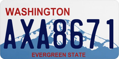 WA license plate AXA8671
