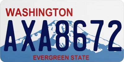 WA license plate AXA8672