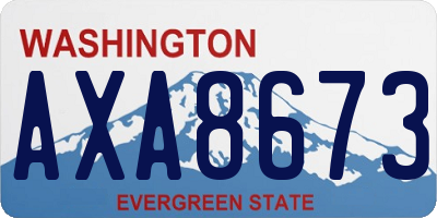 WA license plate AXA8673