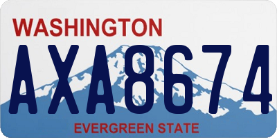 WA license plate AXA8674