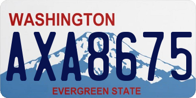 WA license plate AXA8675