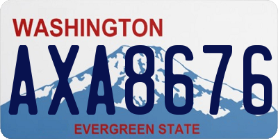 WA license plate AXA8676