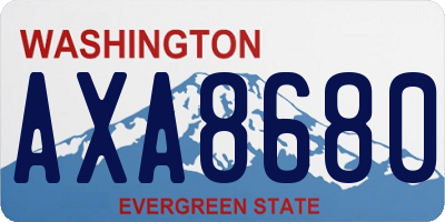 WA license plate AXA8680