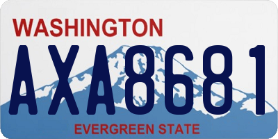 WA license plate AXA8681