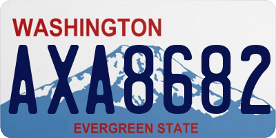 WA license plate AXA8682