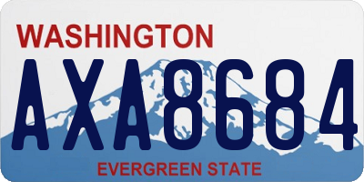 WA license plate AXA8684