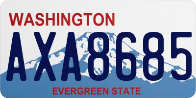 WA license plate AXA8685