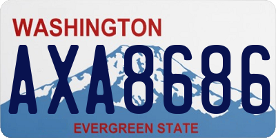 WA license plate AXA8686