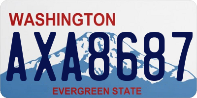 WA license plate AXA8687