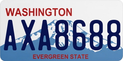 WA license plate AXA8688