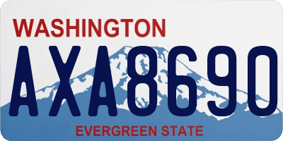 WA license plate AXA8690