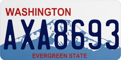 WA license plate AXA8693