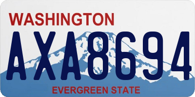 WA license plate AXA8694