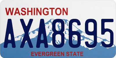 WA license plate AXA8695