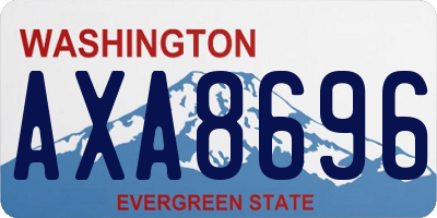 WA license plate AXA8696