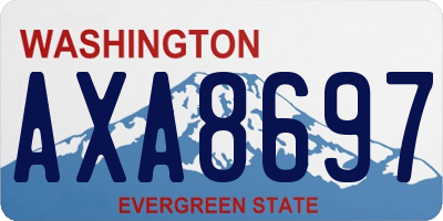 WA license plate AXA8697