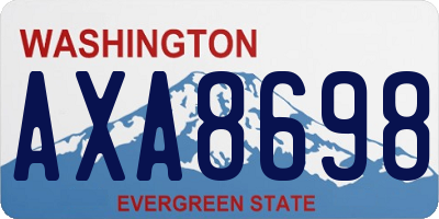 WA license plate AXA8698