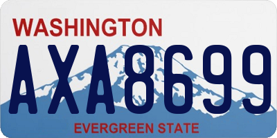 WA license plate AXA8699