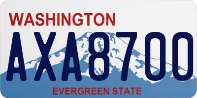 WA license plate AXA8700