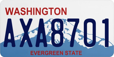WA license plate AXA8701