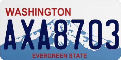 WA license plate AXA8703